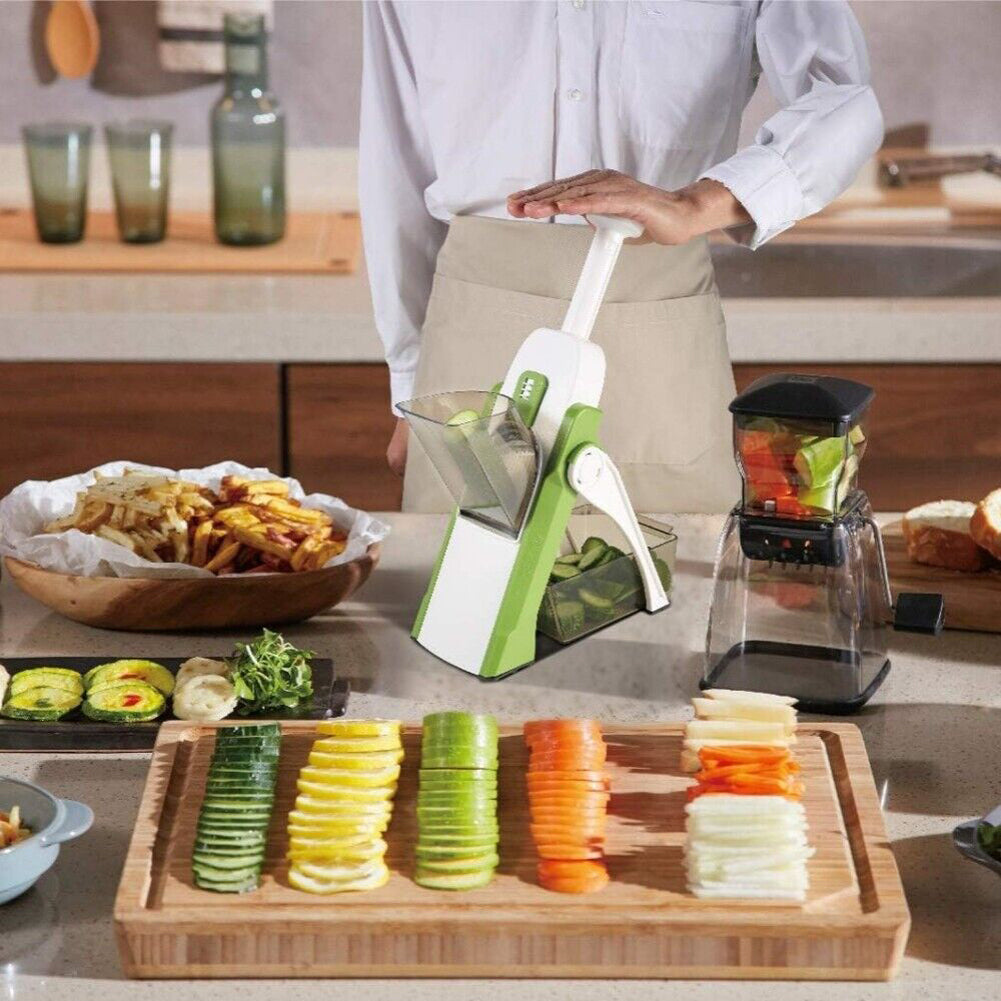 Person preparing food with a wooden cutting board and vegetables on a kitchen counter.